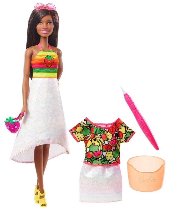 Кукла Barbie Фруктовый сюрприз Брюнетка - фото №10
