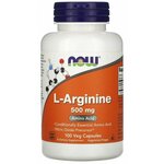 Аргинин Аминокислота 500 мг NOW Arginine 100 кап - изображение