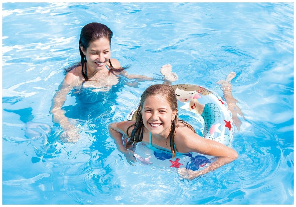 фото Надувной круг "Прозрачное кольцо"