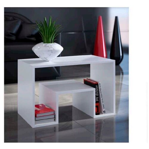 Стол журнальный СТ-1, Белый матовый