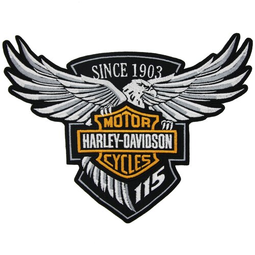 Нашивка, патч, шеврон Орел Harley Davidson Since 1903 265x200mm PTC020 кожаная нашивка harley davidson размер 6 2 x 6 2 см цвет светло серый