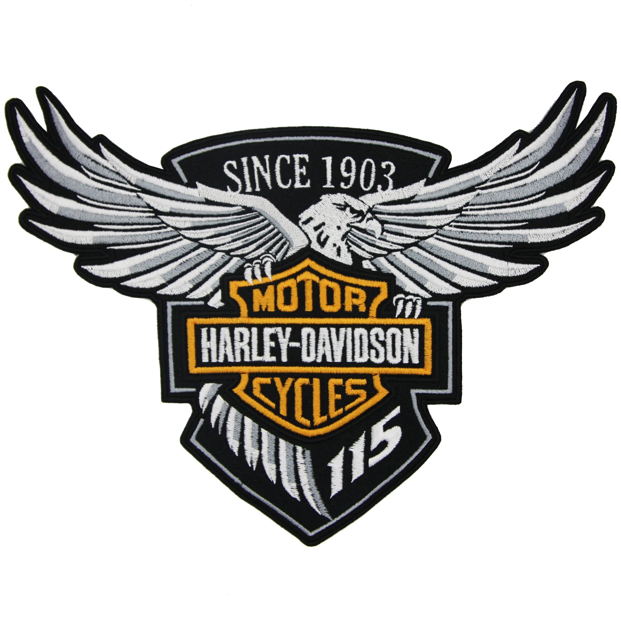 Нашивка, патч, шеврон "Орел Harley Davidson Since 1903" 265x200mm PTC020