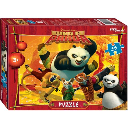 Пазл для детей Step puzzle 35 деталей, элементов: Кунг-фу Панда (DreamWorks, Мульти) мозаика puzzle 60 кунг фу панда dreamworks мульти