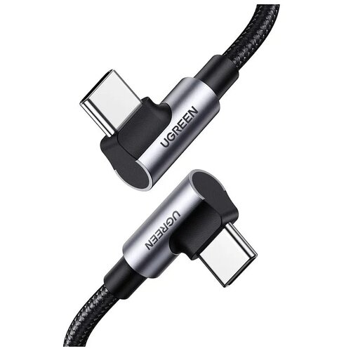 Кабель UGreen US335 USB 2.0 Type-C (m) - USB 2.0 Type-C (m), 1 м, 1 шт., серый космос chenyang 50cm 20cm usb 3 0 type a male 90 degree left angled to right angled extension cable straight connection