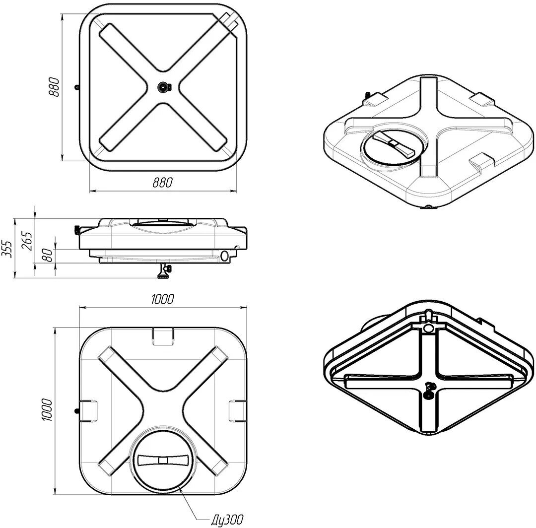 Бак для дачного душа "Rostok" 150 литров с лейкой — фото 1