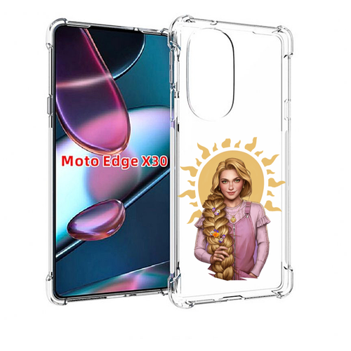 Чехол MyPads девушка-с-большой-косой для Motorola Moto Edge X30 задняя-панель-накладка-бампер
