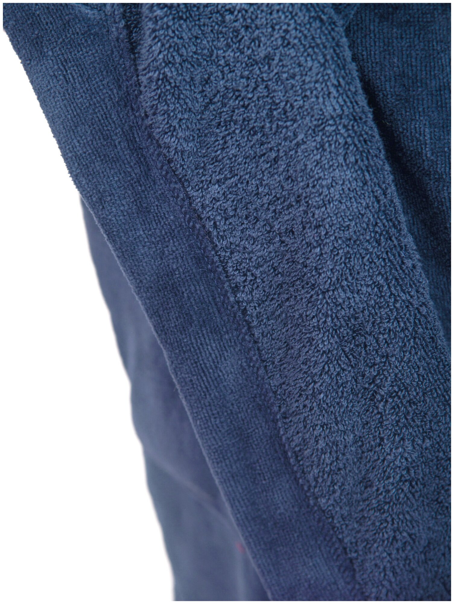Велюровый женский халат темно-синий Elintale (темно-синий), 60-62 - фотография № 4