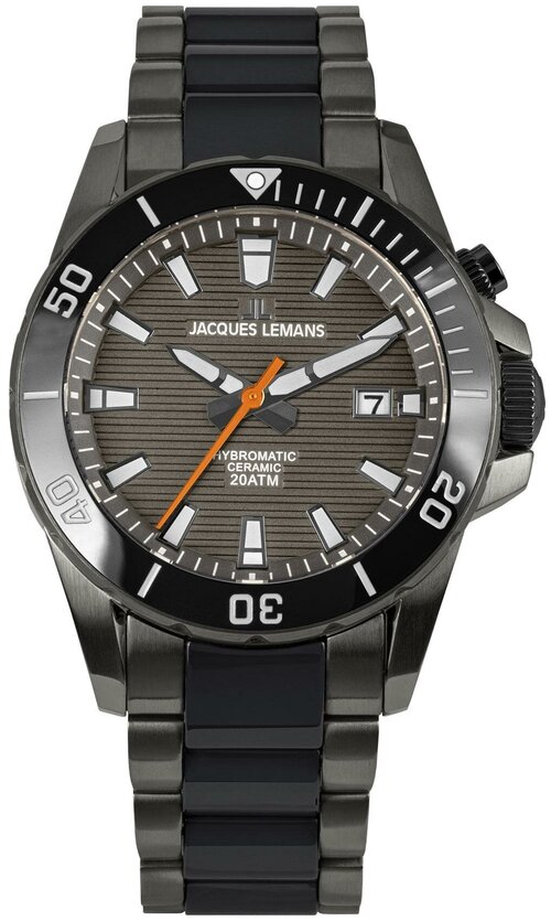 Наручные часы JACQUES LEMANS Наручные часы Jacques Lemans 1-2222A, серебряный, серый