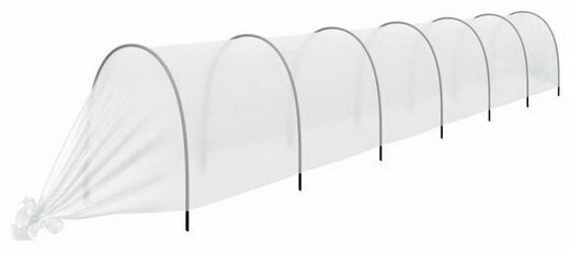 фото Парник прошитый, длина 6 м, 7 дуг из пластика, дуга L = 2.4 м, d = 16 мм, спанбонд 35 г/?2, "УДачный"