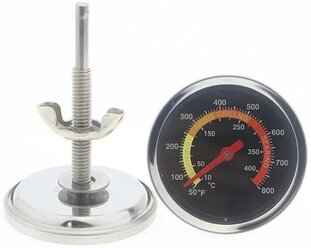 Биметаллический термометр для коптильни,тандыра,гриля; с щупом 7,5 см