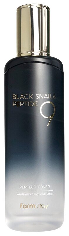 Farmstay~Антивозрастной тонер с муцином черной улитки и пептидами~Black Snail&Peptide Toner