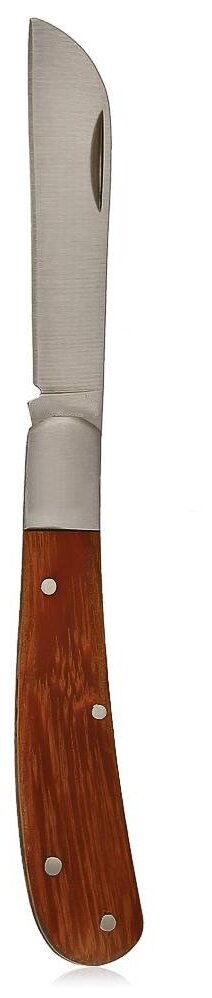 Нож садовый складной, прямое лезвие, 173 мм, деревянная рукоятка, PALISAD 79003 - фотография № 10