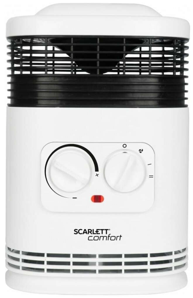 Тепловентилятор настольный Scarlett Comfort SC-FH1.513MC, 2 режима, 1500 Вт, белый