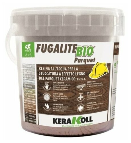 Затирка для плитки двухкомпонентная на эпоксидной основе Kerakoll Fugalite Bio Parquet (3кг) 55 Betula