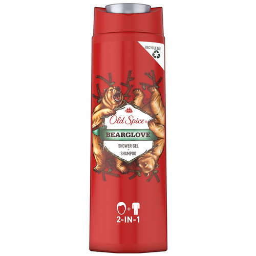 old spice гель шампунь для душа bearglove 675 мл Гель для душа и шампунь Old Spice Bearlove 3в1, 400мл