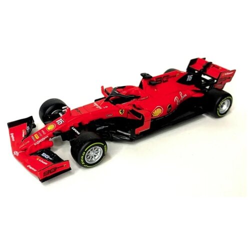 Металлическая коллекционная модель Burago болида Формулы-1 Феррари (Ferrari SF90) №16(пилот Шарль Леклер)