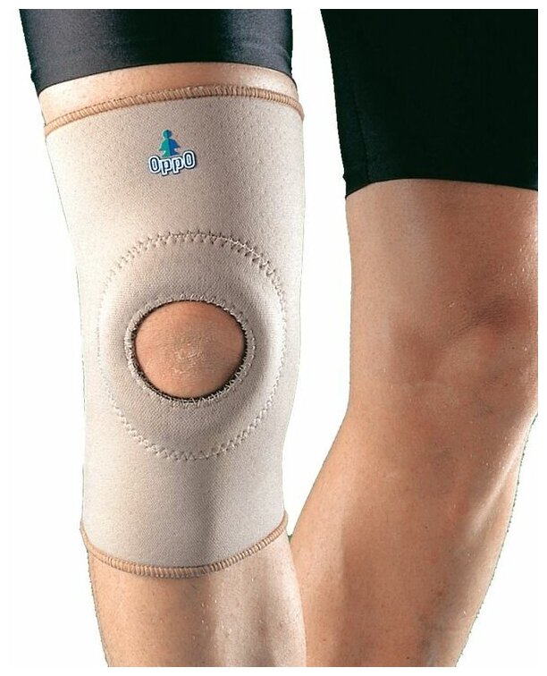 Бандаж коленный при болях в области коленной чашечки, предупреждает травмы 1021 Oppo, размер L
