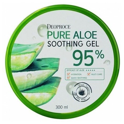 Гель с алоэ 95% [Deoproce] Pure Aloe Soothing Gel 95%