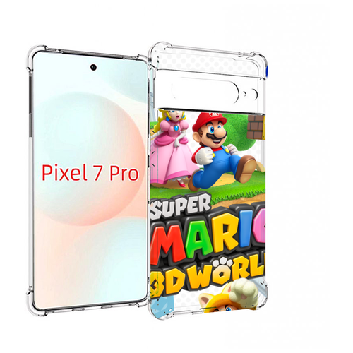 Чехол MyPads Super Mario 3D World для Google Pixel 7 Pro задняя-панель-накладка-бампер