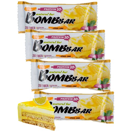 bombbar набор из 7ми протеиновых батончиков по 60 гр тирамису BOMBBAR набор из 4х протеиновых батончиков по 60 гр (лимонный торт)