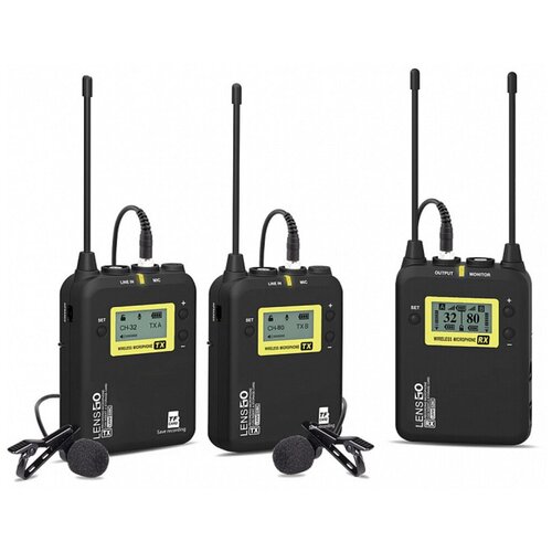 LENSGO 328C Double - петличный радиомикрофон на двух абонентов 2299900₽