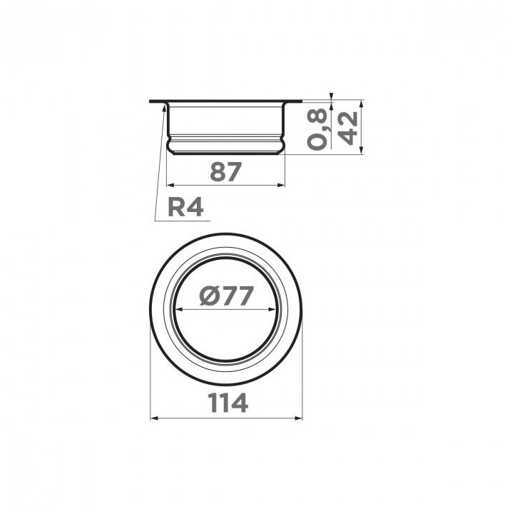 Сменная горловина для измельчителя Nagare Slim Omoikiri NA-02 LG 4956686, светлое золото