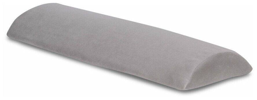 Полувалик массажный под поясницу или шею, подушка полувалик для массажа, серо-бежевый
