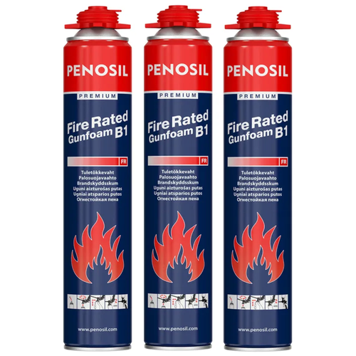 Профессиональная монтажная пена Penosil Premium FireRated Gunfoam B1 Всесезонная профессиональная монтажная пена penosil premium gunfoam 65 летняя