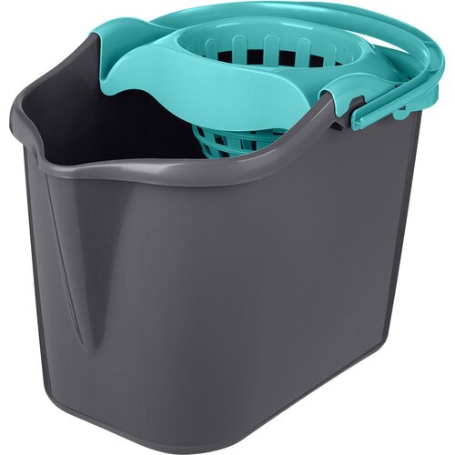 Idiland Ведро с отжимом МОП Grenada, 13 л, 39×27×27,8 см, цвет серый, голубой