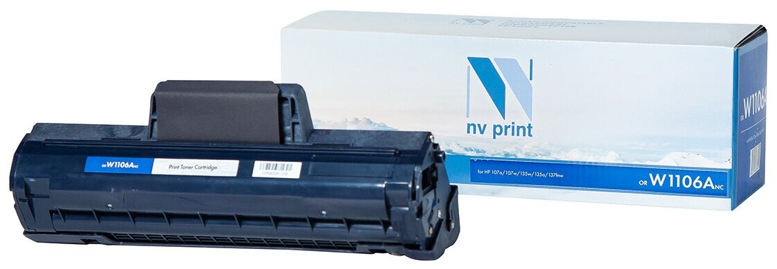 Тонер-картридж NV Print NV-W1106ANC для для HP L 107a, HP L 107w, HP L 135a, HP L 135w, HP L 137fnw, W1106A (совместимый, чёрный, 1000 стр, без чипа)