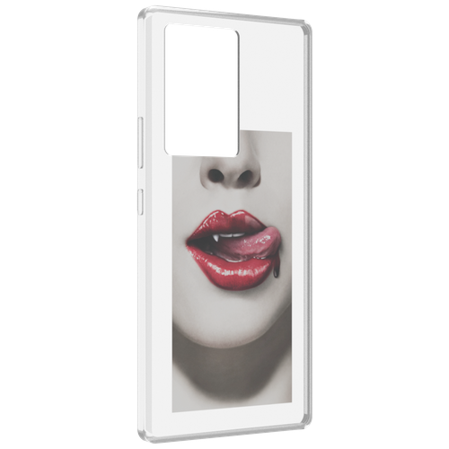 Чехол MyPads губы-вампирши для ZTE Nubia Z40 Pro задняя-панель-накладка-бампер