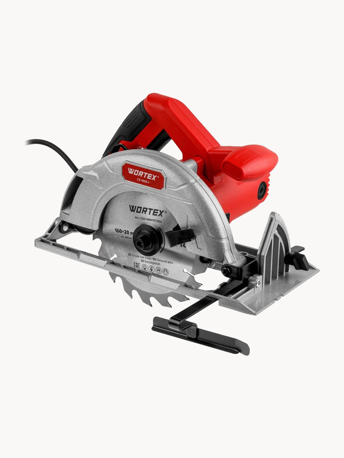 Пила циркулярная дисковая WORTEX CS 1655-1 пропил до 55 мм (1333551)