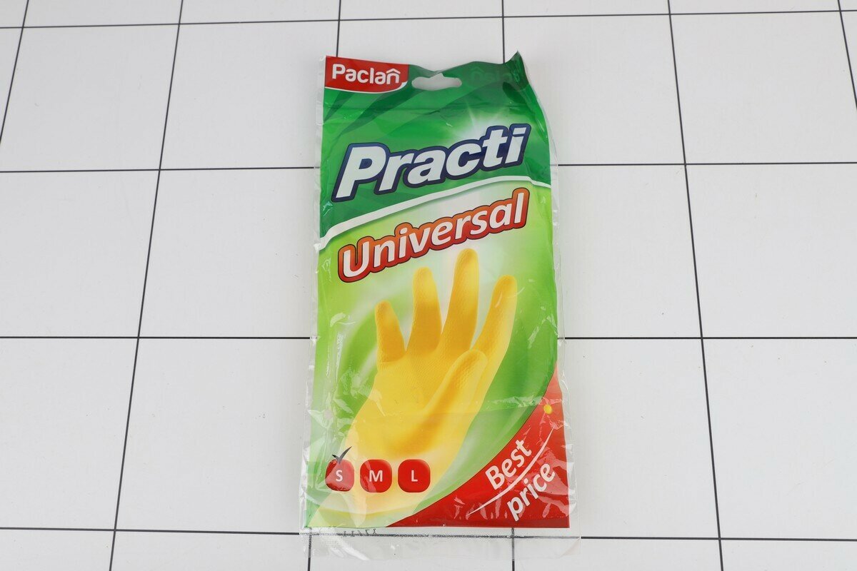 Перчатки Practi Universal латекс желтые размер S Master Glove Industry Co., Ltd. - фото №5