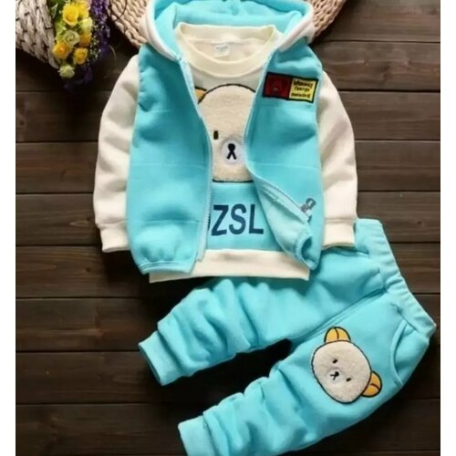 фото Костюм , размер 80, голубой детская одежда