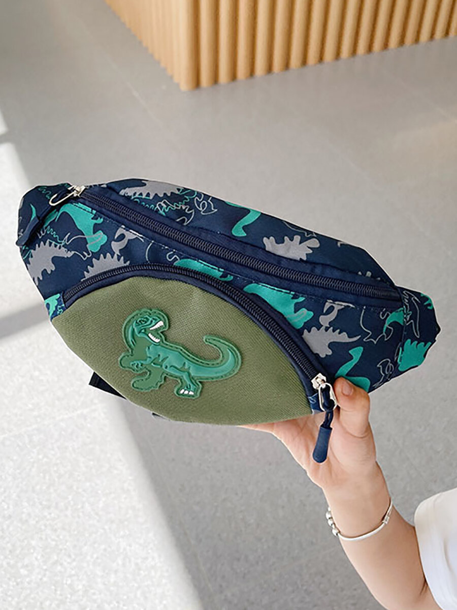 Сумка поясная LATS бананка, фактура гладкая, синий — фото 1