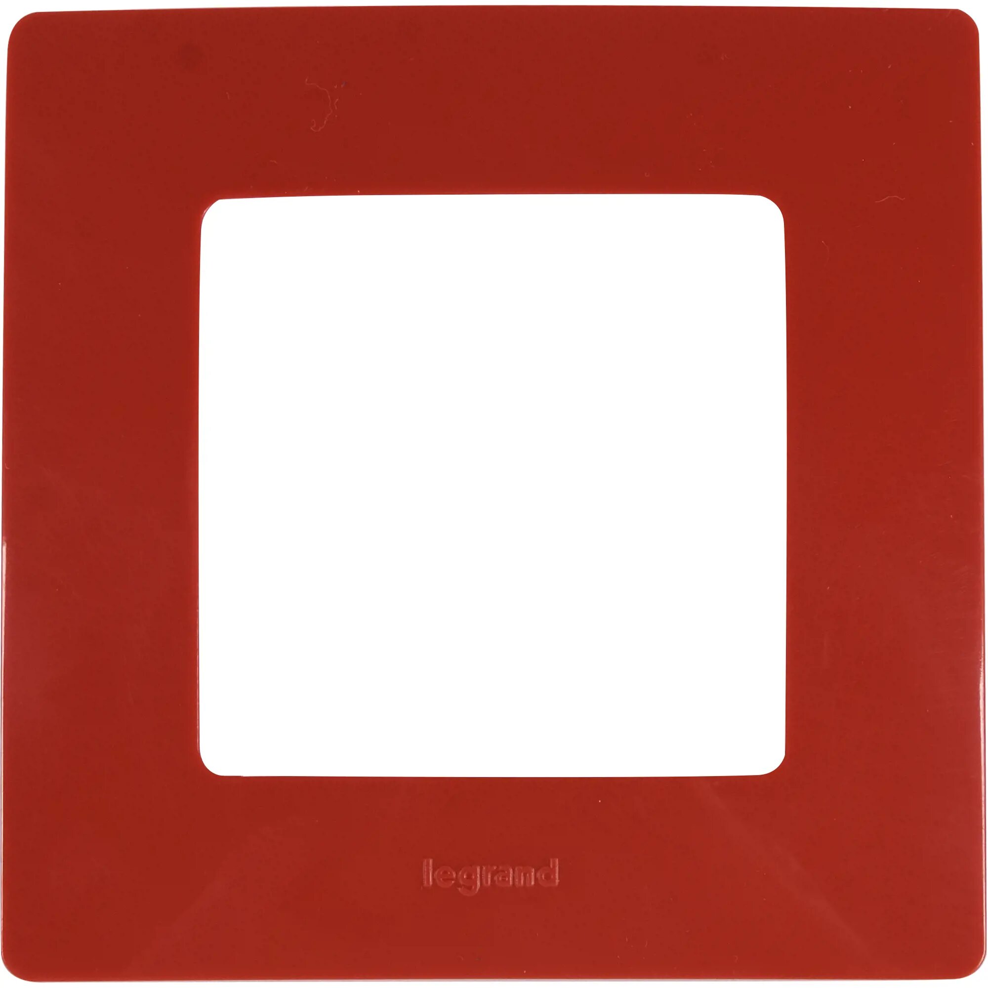 Рамка для розеток и выключателей Legrand Etika 1 пост цвет красный