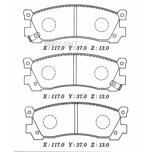 MTP GROUP CD3044M A344WK KEBONO колодка дисковая 242/344/424/D3044/D3079/D3100/PN5168/PN5290/PN5335 S0YN2648Z/H4Y02648Z R