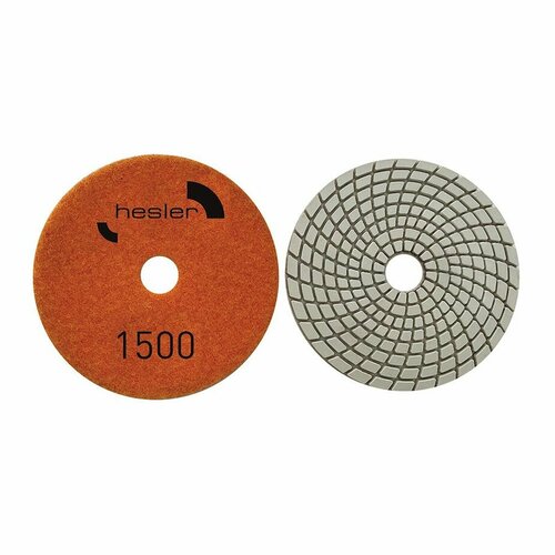 Круг алмазный шлифовальный по камню Hesler гибкий d100 мм P1500 на липучку