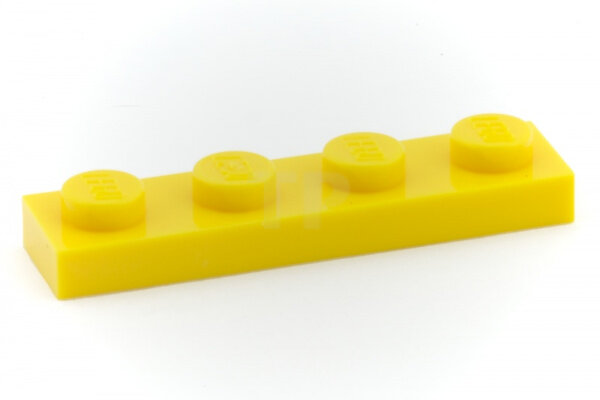 Деталь LEGO 371024 Плитка 1X4 (желтая) 50 шт.