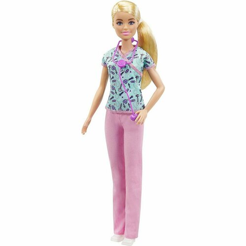 Кукла Barbie Кем быть? Медсестра GTW39 кукла mattel barbie из серии кем быть dvf50 fxn99 шеф повар