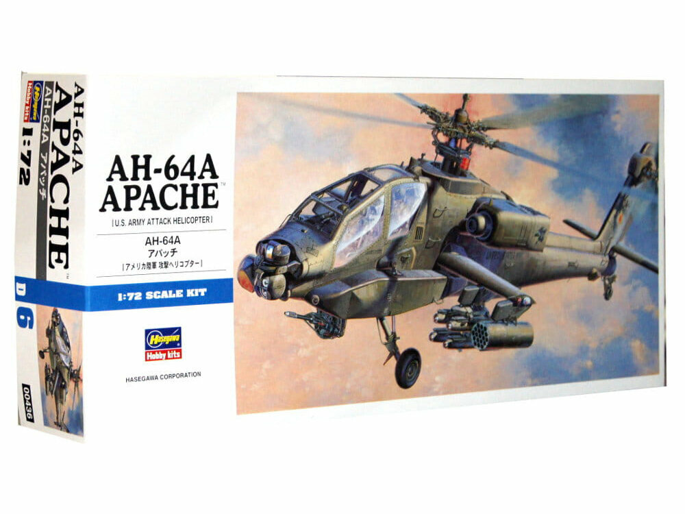 Hasegawa H-D6 Ударный вертолёт AH-64A Apache (1:72) Модель для сборки