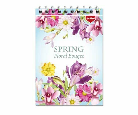 INTELLIGENT BQ-269 Блокнот А6, 40 листов, Spring floral bouget