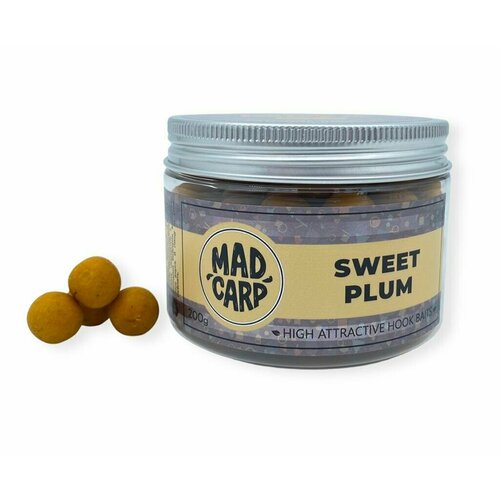 бойлы тонущие mad carp baits sweet plum слива 1кг 15мм Бойлы тонущие насадочные Mad Carp Baits SWEET PLUM (Слива) 15 мм