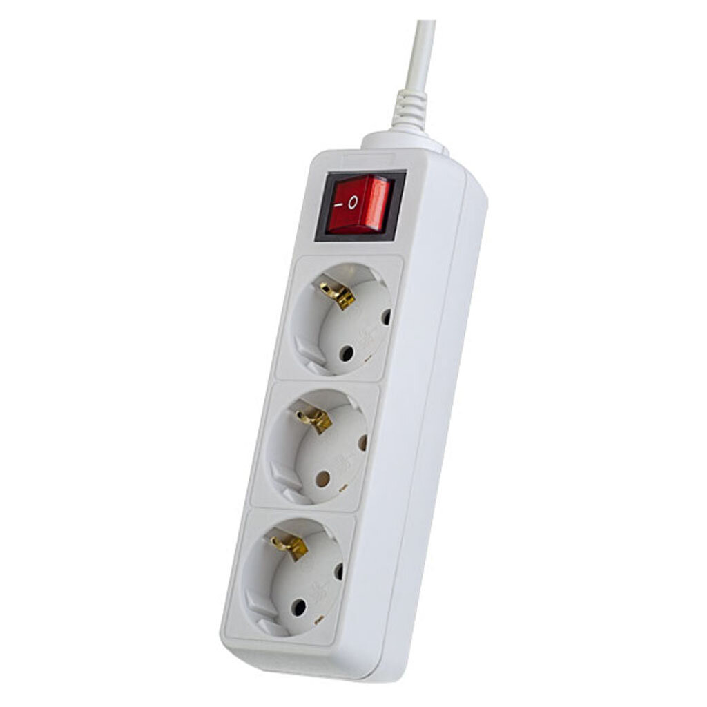Удлинитель Perfeo POWERMATE PF-PM-3/1.8-W, 3 розетки, с/з, 10А / 2200 Вт — фото 2