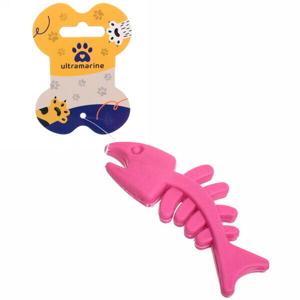 Игрушка для собаки «Bubble gum-Рыбка» 12,7см цвет розовый Ultramarine