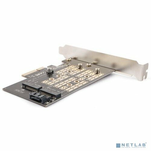 AgeStar Контейнер для HDD Переходник-конвертер AgeStar AS-MC02 для M.2 SATA SSD+M.2 NVME в PCIe 3.0