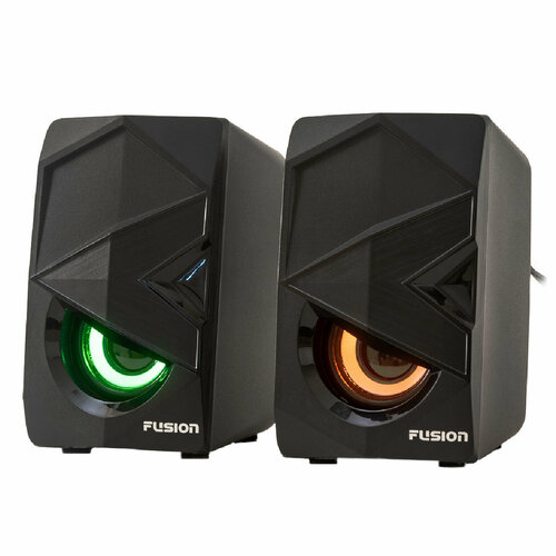 Колонки компьютерные FUSION FCA-266 с подсветкой питание от USB 6 Вт Акустическая стереосистема 20 с разноцветной подсветкой 690₽