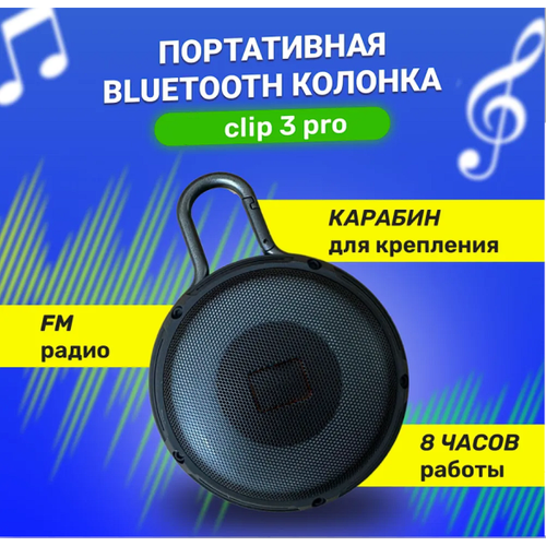 Беспроводная Bluetooth-колонка Clip 3 Pro Черный 150000₽