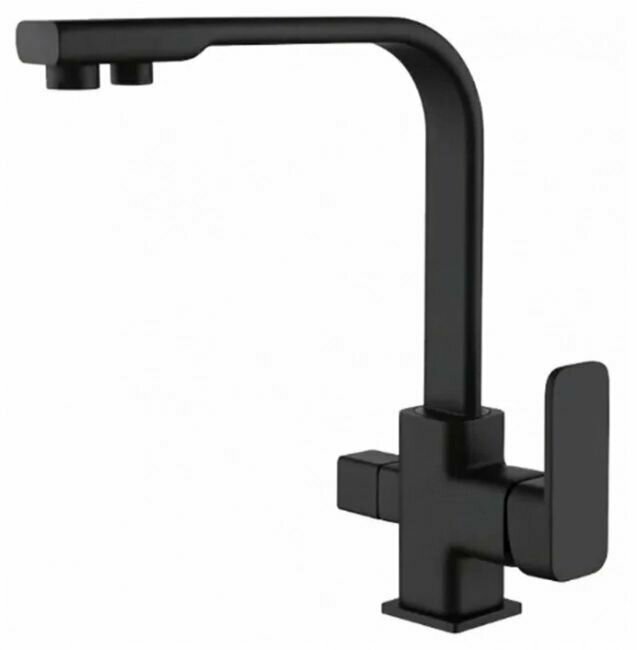 фото Смеситель для кухни под фильтр Felice 1617-10 nero opaco, черный матовый