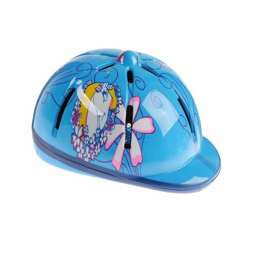 Шлем для конного спорта детский, голубой blacksmith фартук зимний замшевый длинный для конного спорта
